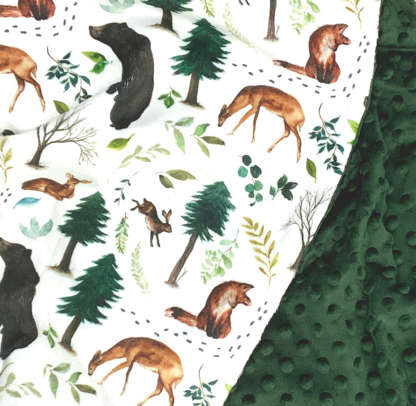 Personalized Woodland Minky Blanket