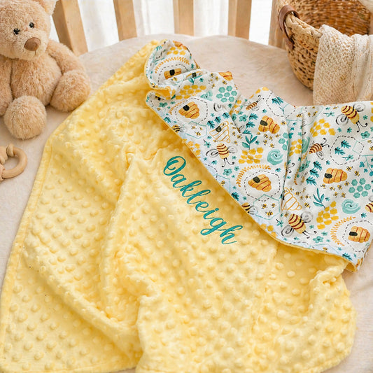 Honeybee Garden Keepsake Blanket