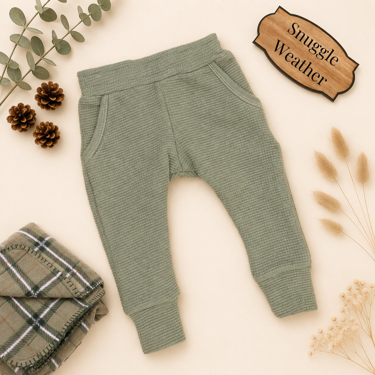 Pistachio Waffle Joggers