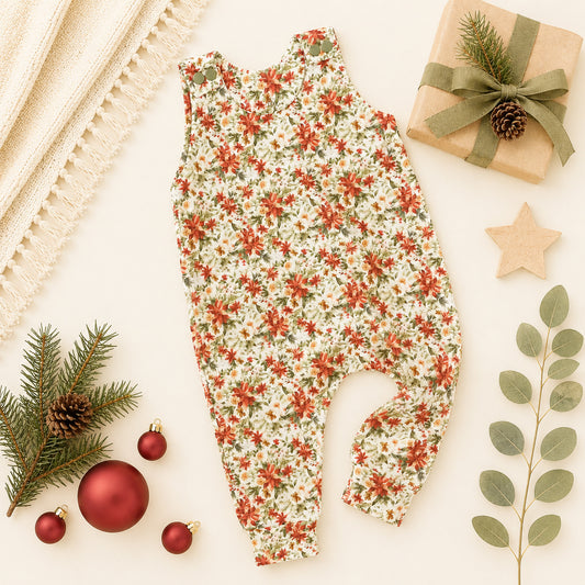 Poinsettia Romper