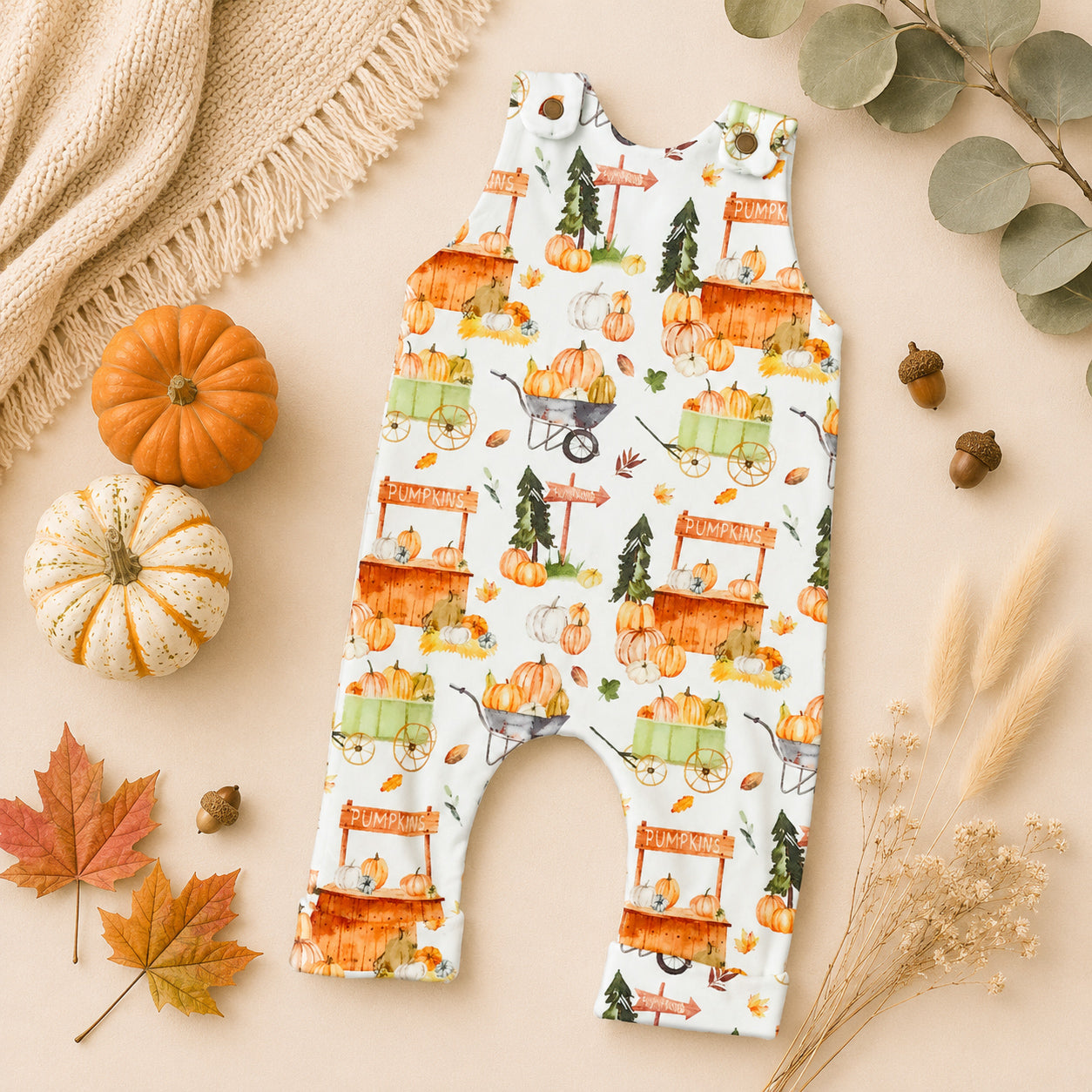 Cozy Pumpkin Patch Romper