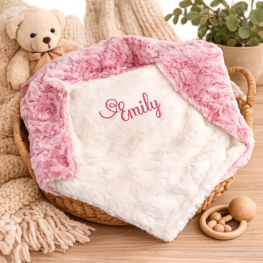 Rosewater Luxe Personalized Baby Blanket