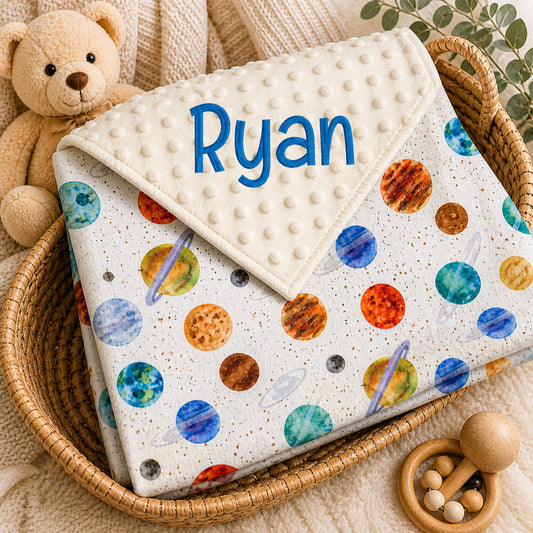 Celestial Explorer Personalized Blanket