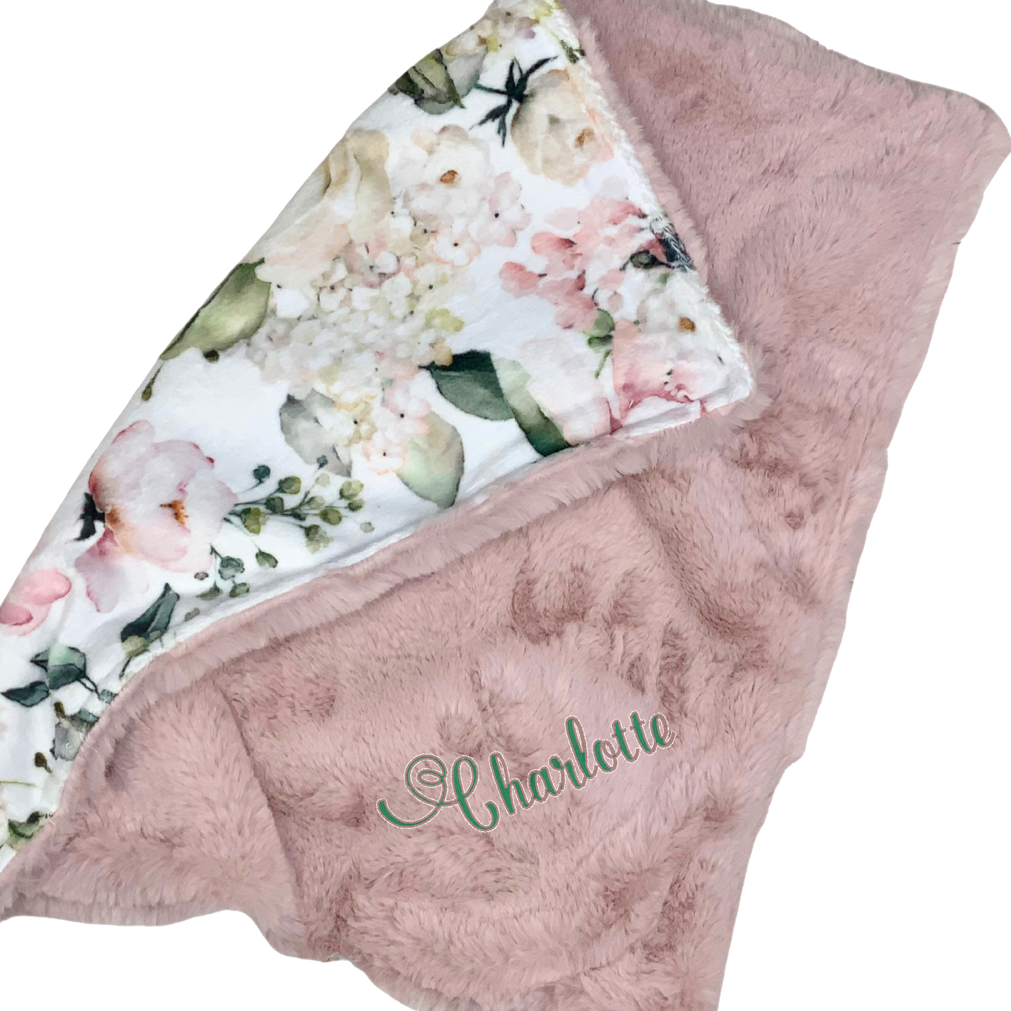 Hydrangea Bloom Personalized Blanket